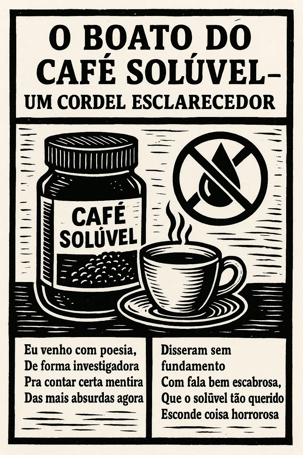 O BOATO DO CAFÉ SOLÚVEL | Verso Cordel